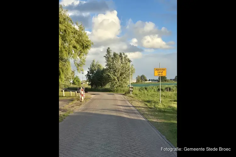 Nieuwe vaarduiker en parkeerplaatsen op de Parklaan in Lutjebroek