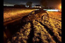 Gladheid zorgt voor eenzijdig ongeval met veel schade in Lutjebroek