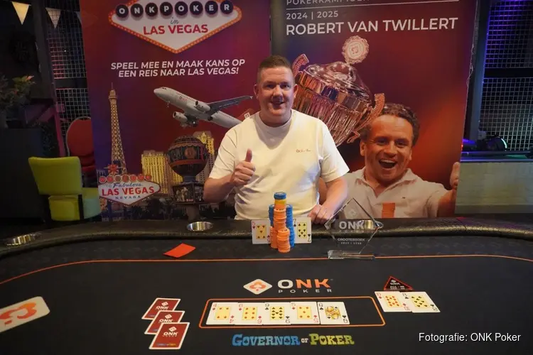 Ronnie Mol uit Heerhugowaard kwalificeert zich voor finale ONK Poker in Grootebroek