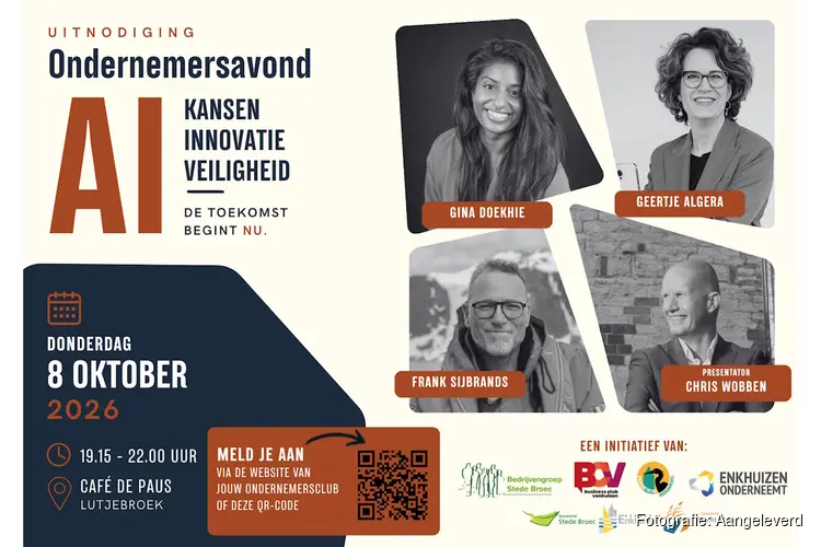 AI verandert ondernemen: regionale ondernemersavond op 8 oktober